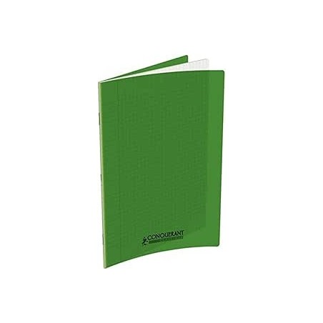 Cahier 24x32 seyes 96p 90g couv PP avec rabat Conquérant