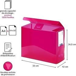 Boite de classement Polypro maxidoc dos 120 Viquel