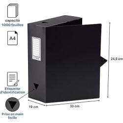 Boîte de classement polypro dos 100 Viquel