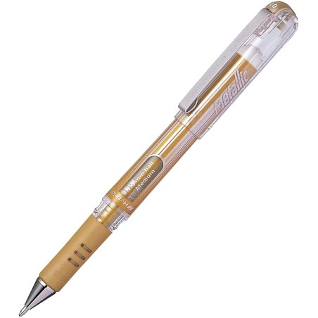 Stylo roller hybrid gel métallique av et grip Pentel