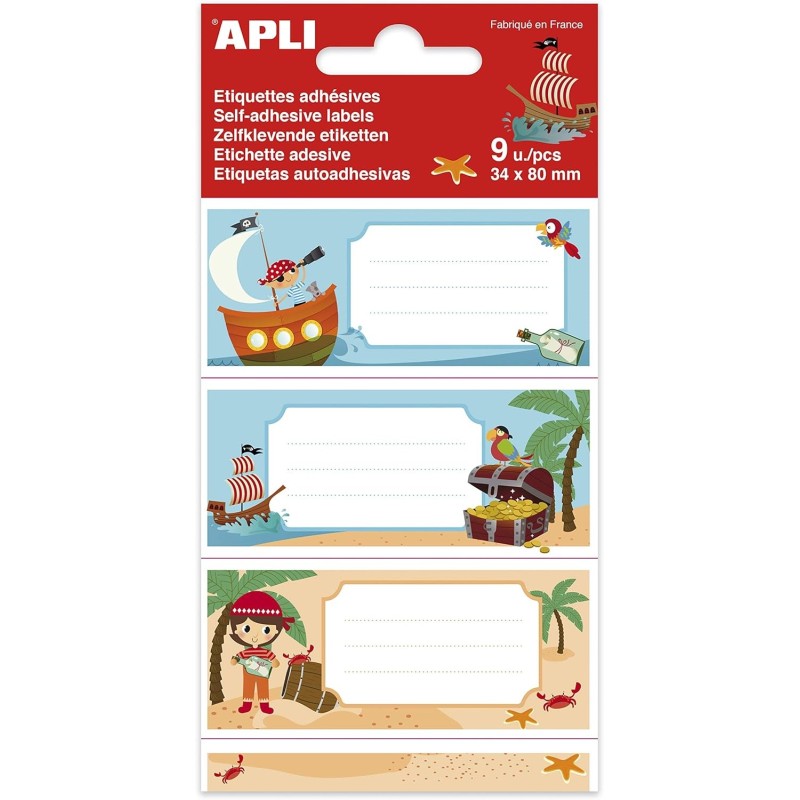Etiquette décorée adventure pirates 15166 APLI