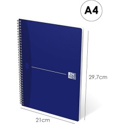 Cahier A4 96p 90g 5x5 essentials assortis Oxford