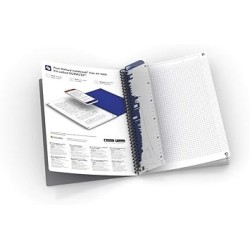 Cahier A4 96p 90g 5x5 essentials assortis Oxford