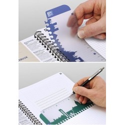 Cahier A4 96p 90g 5x5 essentials assortis Oxford