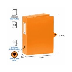 Boîte de classement polypro dos 60 assortie Viquel