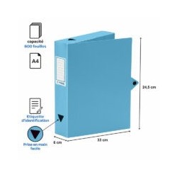 Boîte de classement polypro dos 60 assortie Viquel