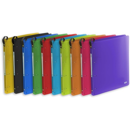 Classeur A4 4 anneaux ronds dos 20 PP transl. incolore Elba 2nd life