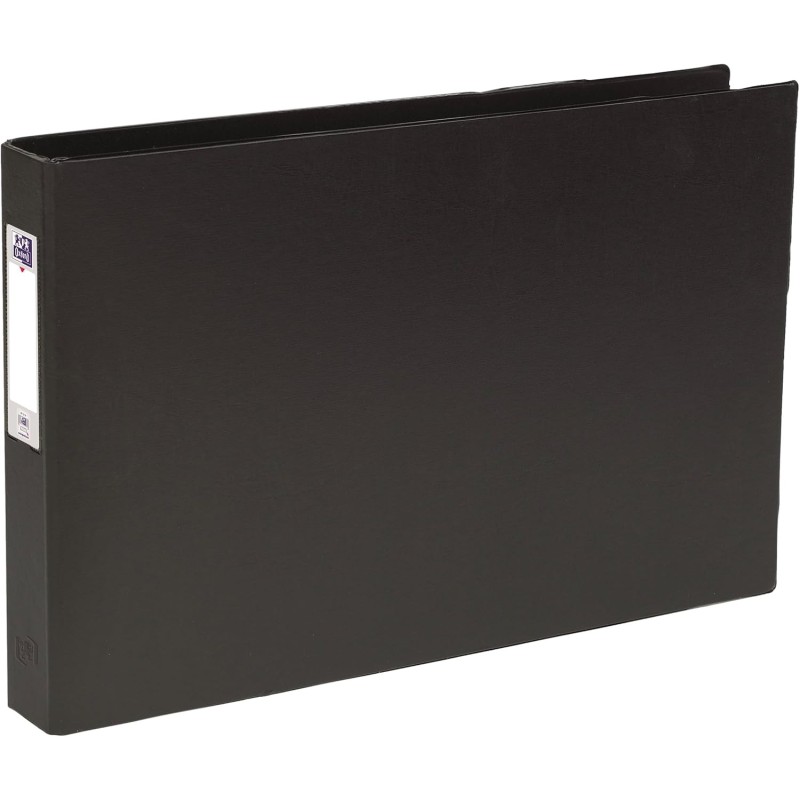 Classeur A3 à l'italienne noir 4 anneaux dos 55 ELBA