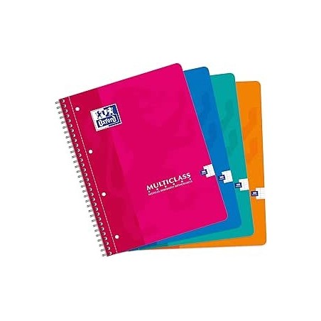 Cahier int.180p 90g seyes multiclass assortis Oxford