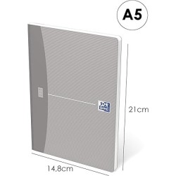 Cahier brochure A4 192p 90g 5x5 essentials assortis Oxford