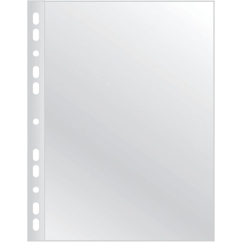 Pochette perforée avec fastner métal A4 (pqt de 10) Q-Connect