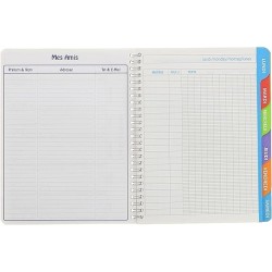 Cahier de texte intégral 17x22 124p 70g seyes Conquérant