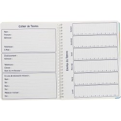 Cahier de texte intégral 17x22 124p 70g seyes Conquérant