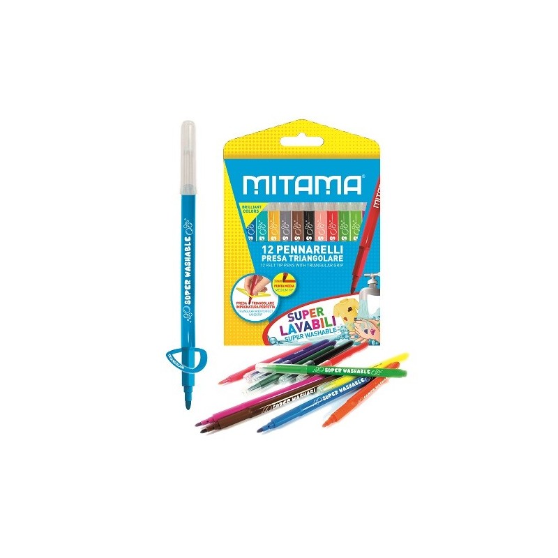 Feutre 12 couleurs JUMBO superwashable MITAMA