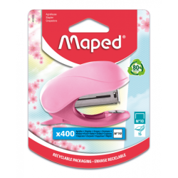 Mini agrafeuse VIVO PASTEL N°10+400 agrafes ss blister Maped