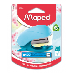 Mini agrafeuse VIVO PASTEL N°10+400 agrafes ss blister Maped