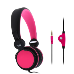 Casque stéréo kit piéton rose/noir BE COLOR