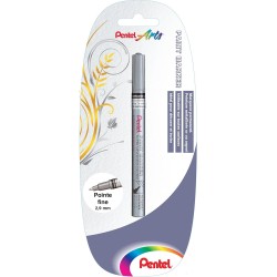 Feutre de bureau pointe fine paint marker argenté PENTEL