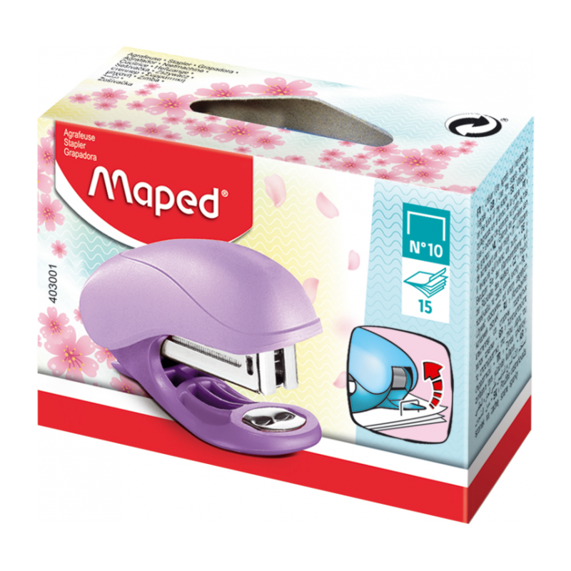 Mini agrafeuse VIVO PASTEL N°10 Assortie Maped