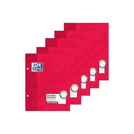 Feuilles mobiles perforées 17x22 200p 90g seyes