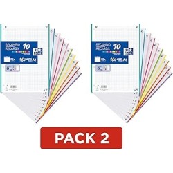 Feuille mobile A4 seyes assorties 200p 80g Oxford