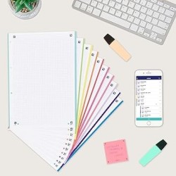 Feuille mobile A4 seyes assorties 200p 80g Oxford