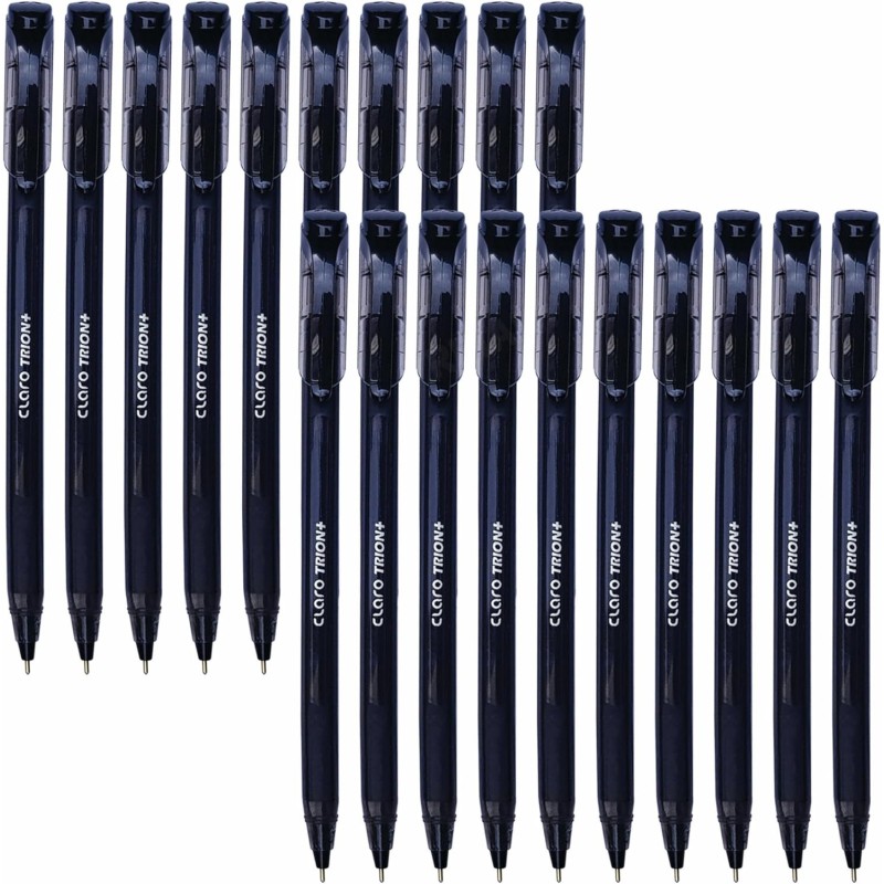 Stylo à bille pte moyenne bte de 50 assortie TRION GRIP CLARO