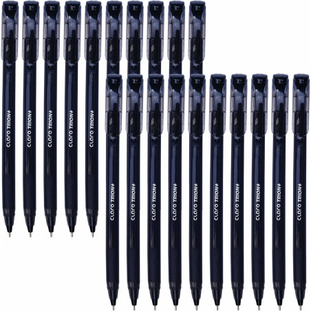 Stylo à bille pte moyenne bte de 50 assortie TRION GRIP CLARO
