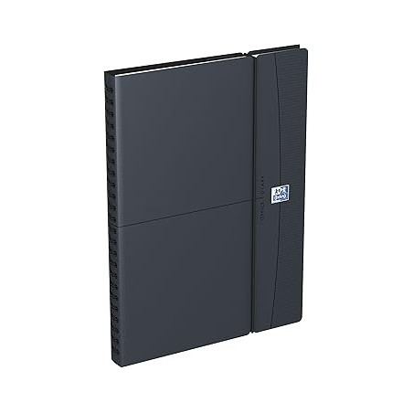 Agenda oxford office 15x211sem sur 2pages 2024 gris élastique noir français
