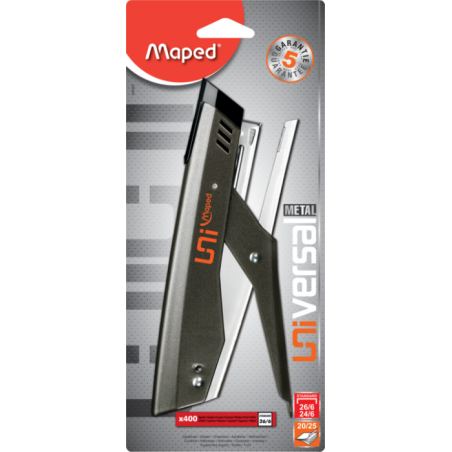 Agrafeuse à pince  24-26/6 + agrafe ss blister Universal Maped