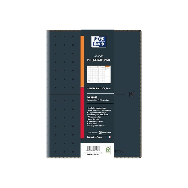 Agenda semainier 21x27 128p artist 2025 Oxford