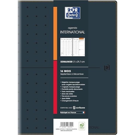 Agenda semainier 21x27 128p artist 2025 Oxford