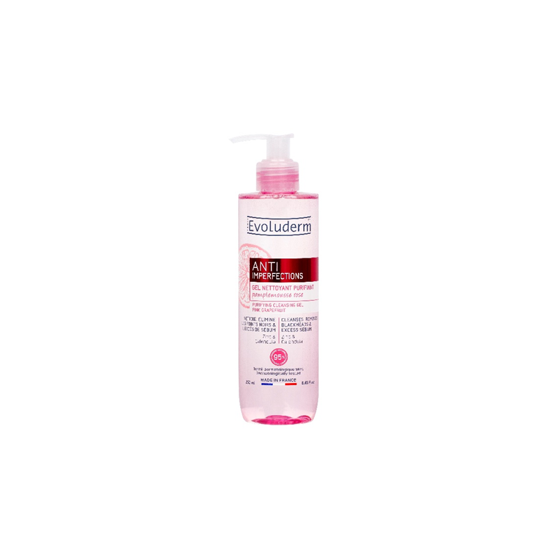Gel nettoyant purifiant anti imperfection 250ml EVOLUDERM 20390