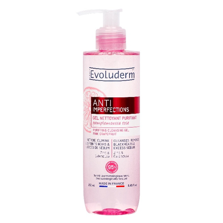 Gel nettoyant purifiant anti imperfection 250ml EVOLUDERM 20390