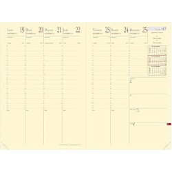 Semainier 16x24 cm MINISTRE S rep FR Impala noir 2025 QUOVADIS