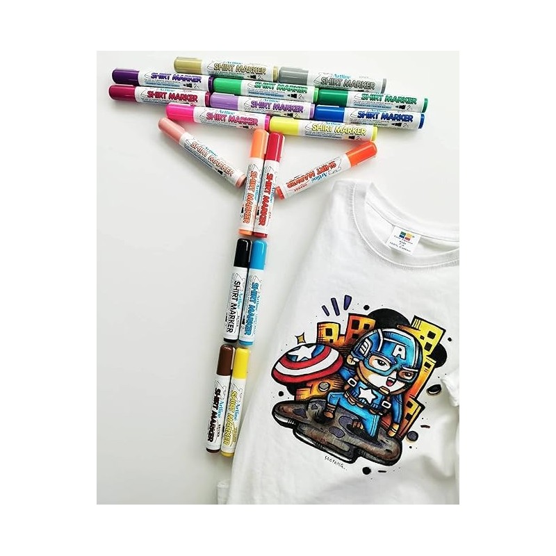 Marqueur permanent pte ogive 2mm pour TSHIRT  ARTLINE