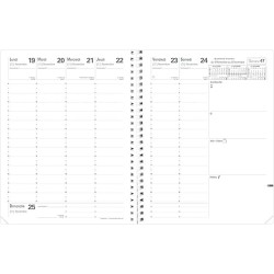 Agenda semainier 21x29 cm 128p CLASSIQUE 2025 Oxford