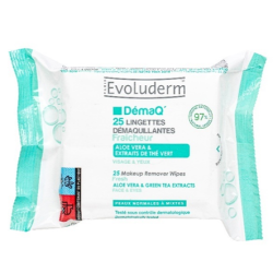 Lingette démaq  fraicheur peaux normales à mixt. 25pc 16278 EVOLUDERM