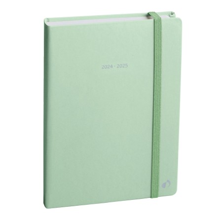 Agenda scolaire 23-24 ML Pastel vert CR élast 12x17 1281617Q QUOVADIS