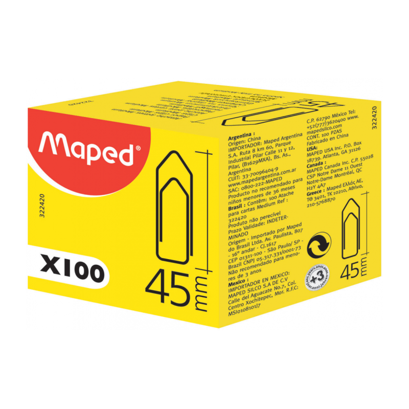 Attache lettre 45mm bte de 100 Maped