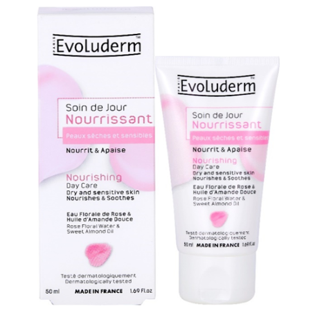 Soin du jour nourrissant peaux sèches &sensibles 50ml 18347 EVOLUDERM