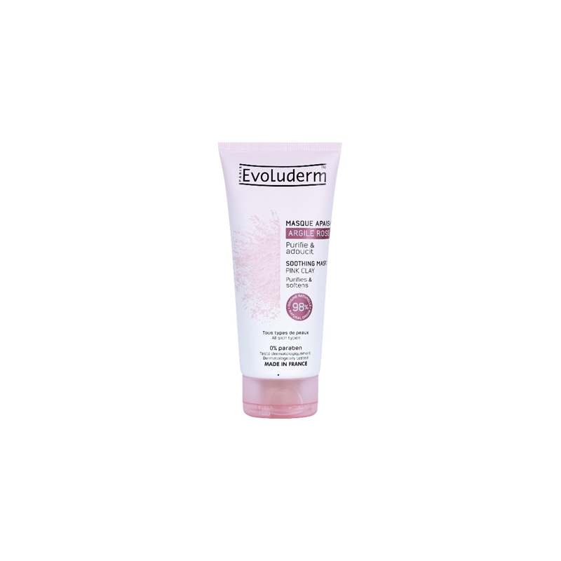 Masque apaisant à l'argile rose 100ml 18330 EVOLUDERM