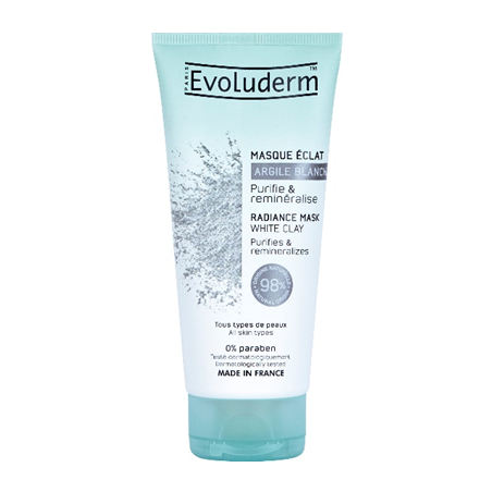 Masque éclat à l'argile blanche 100ml 18329 EVOLUDERM