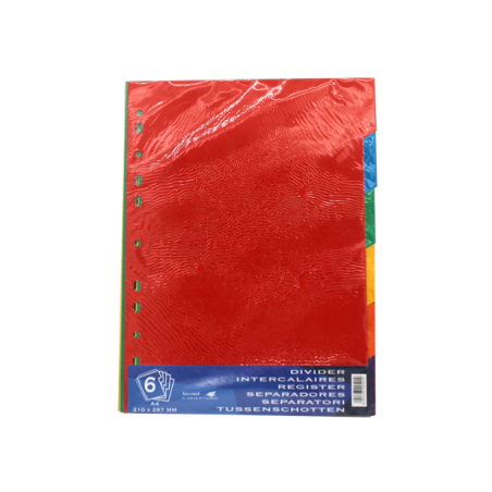 Intercalaire A4 carton 6 positions Lauréat