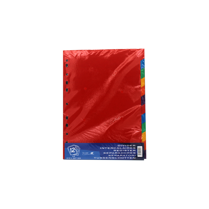 Intercalaire A4 carton 12 positions Lauréat