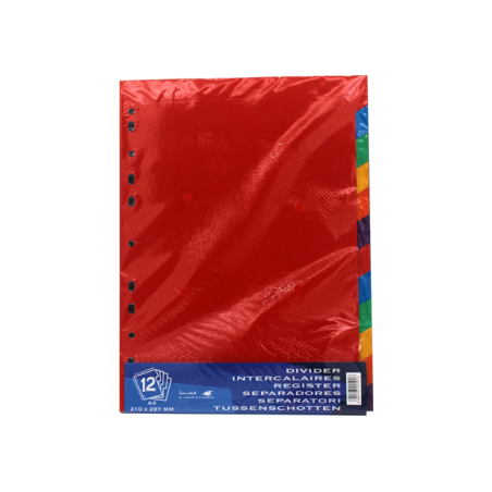 Intercalaire A4 carton 12 positions Lauréat