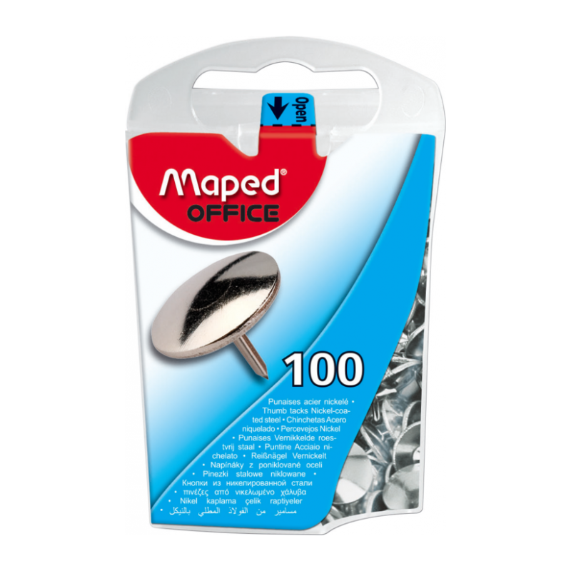 Punaise nickelée 10mm bte de 100 Maped