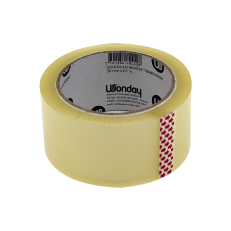 Scotch pour carton 50x66 Transparent WONDAY