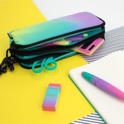 Trousse 3 compartiment SUNSET GREEN 22x11x6,5 cm 081135SN1GR Milan