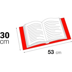 Couvre livre avec rabat 310mm Apli